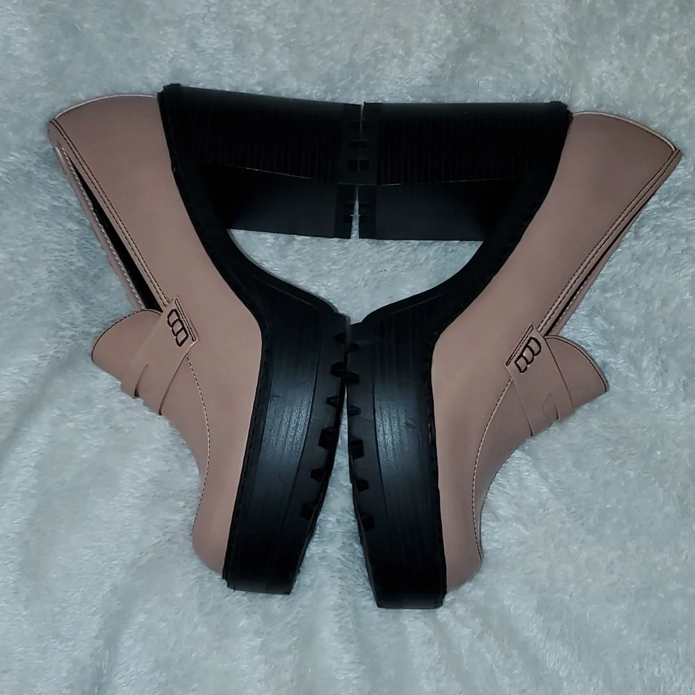 Madden Girl Kassidy Platform Lug Sole Loafer Blush Pink Size 9.5